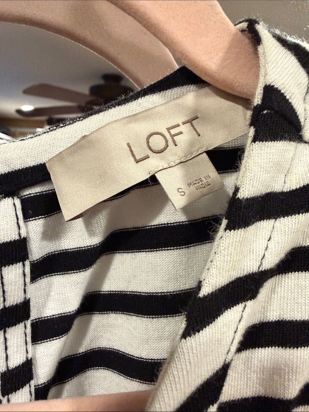 LOFT Black & White Striped Tank Bubble Dress - Picture 2 of 5